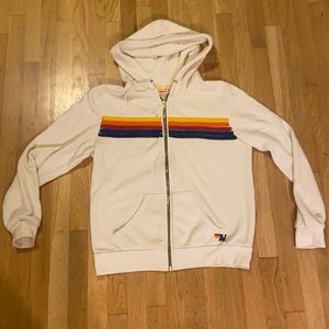 5 Stripe Hoodie - Vintage White
